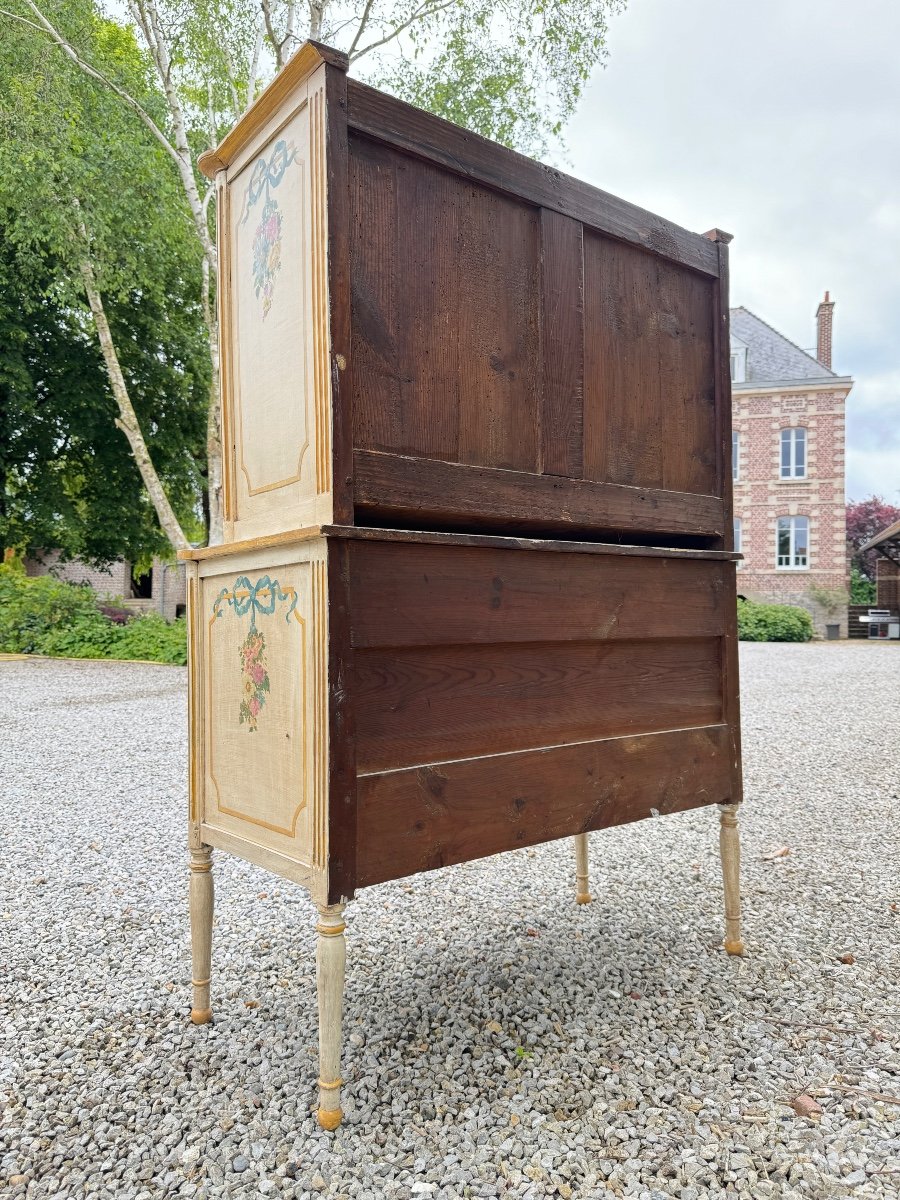 Vitrine  En Bois Peint D’époque Louis XVI XVIII Eme Siècle -photo-6
