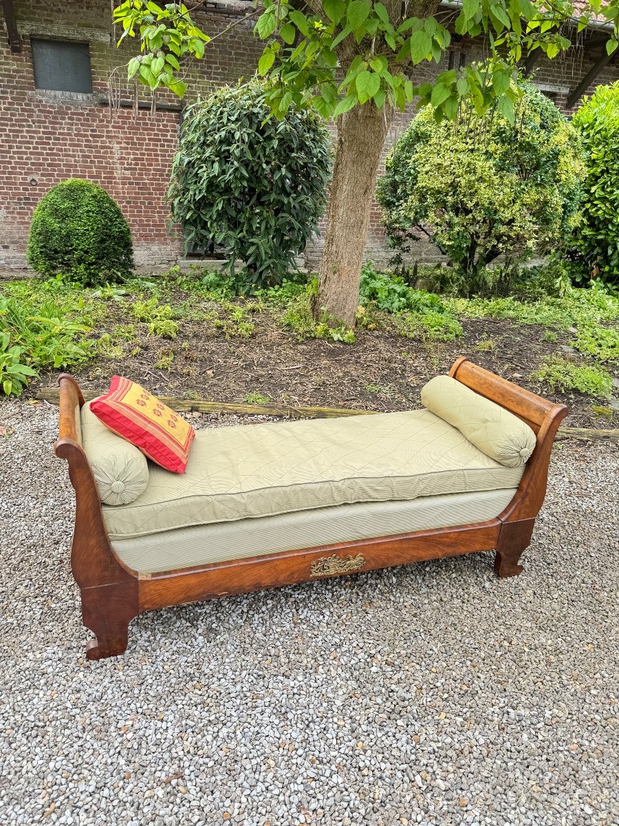 Lit De Repos, Méridienne En Acajou D’époque Empire XIX Eme Siècle -photo-3
