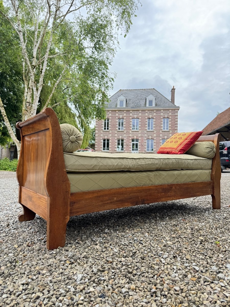 Lit De Repos, Méridienne En Acajou D’époque Empire XIX Eme Siècle -photo-6
