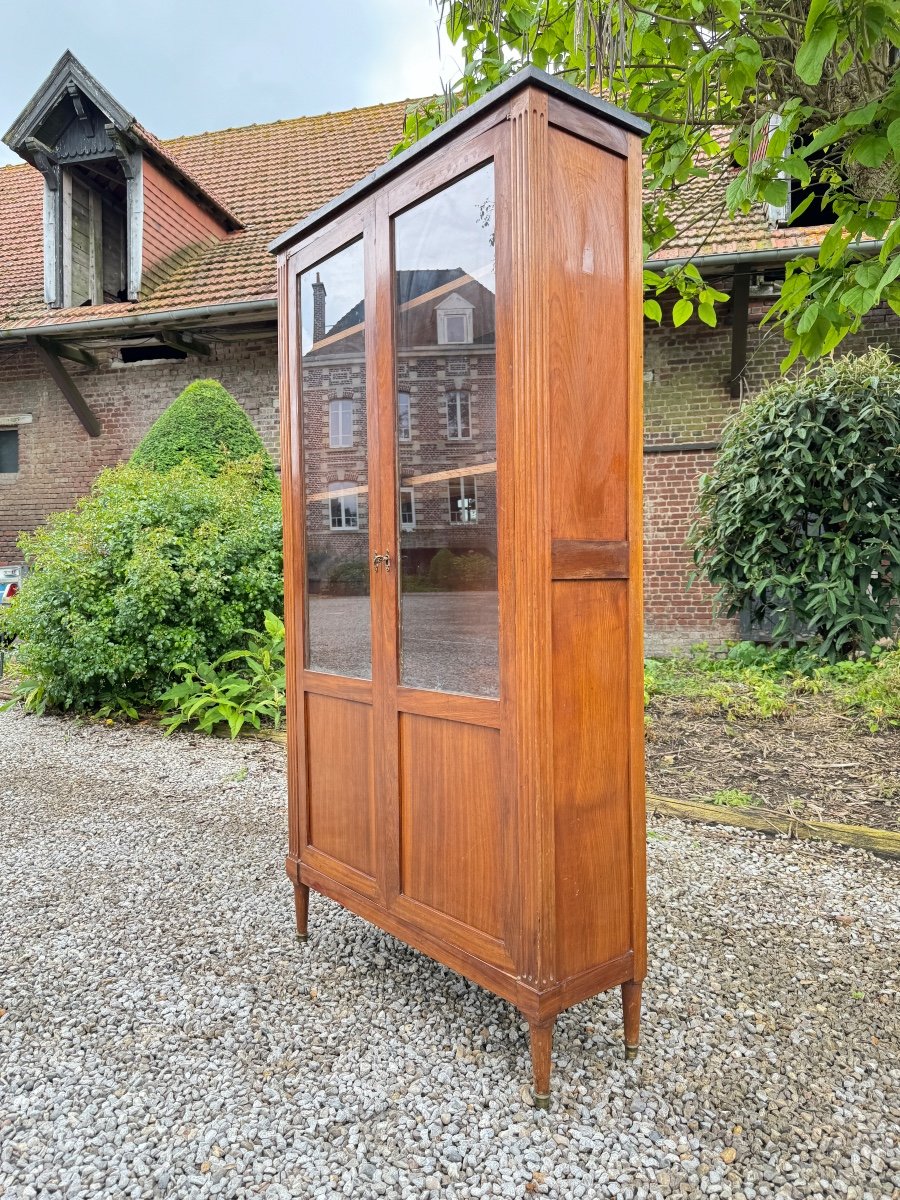 Showcase, Mahogany Bookcase From Louis XVI XVIII Eme Century -photo-4