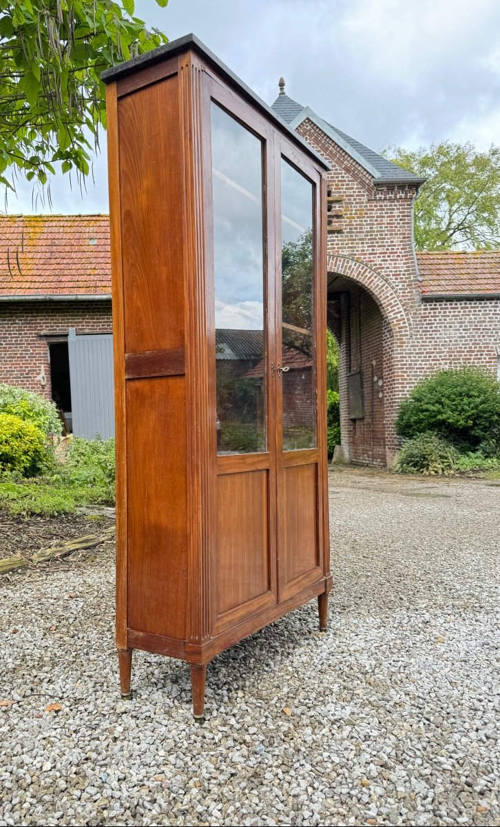 Showcase, Mahogany Bookcase From Louis XVI XVIII Eme Century -photo-2