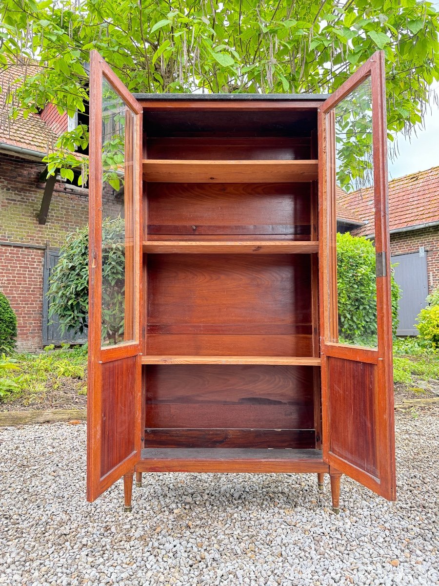 Showcase, Mahogany Bookcase From Louis XVI XVIII Eme Century -photo-4
