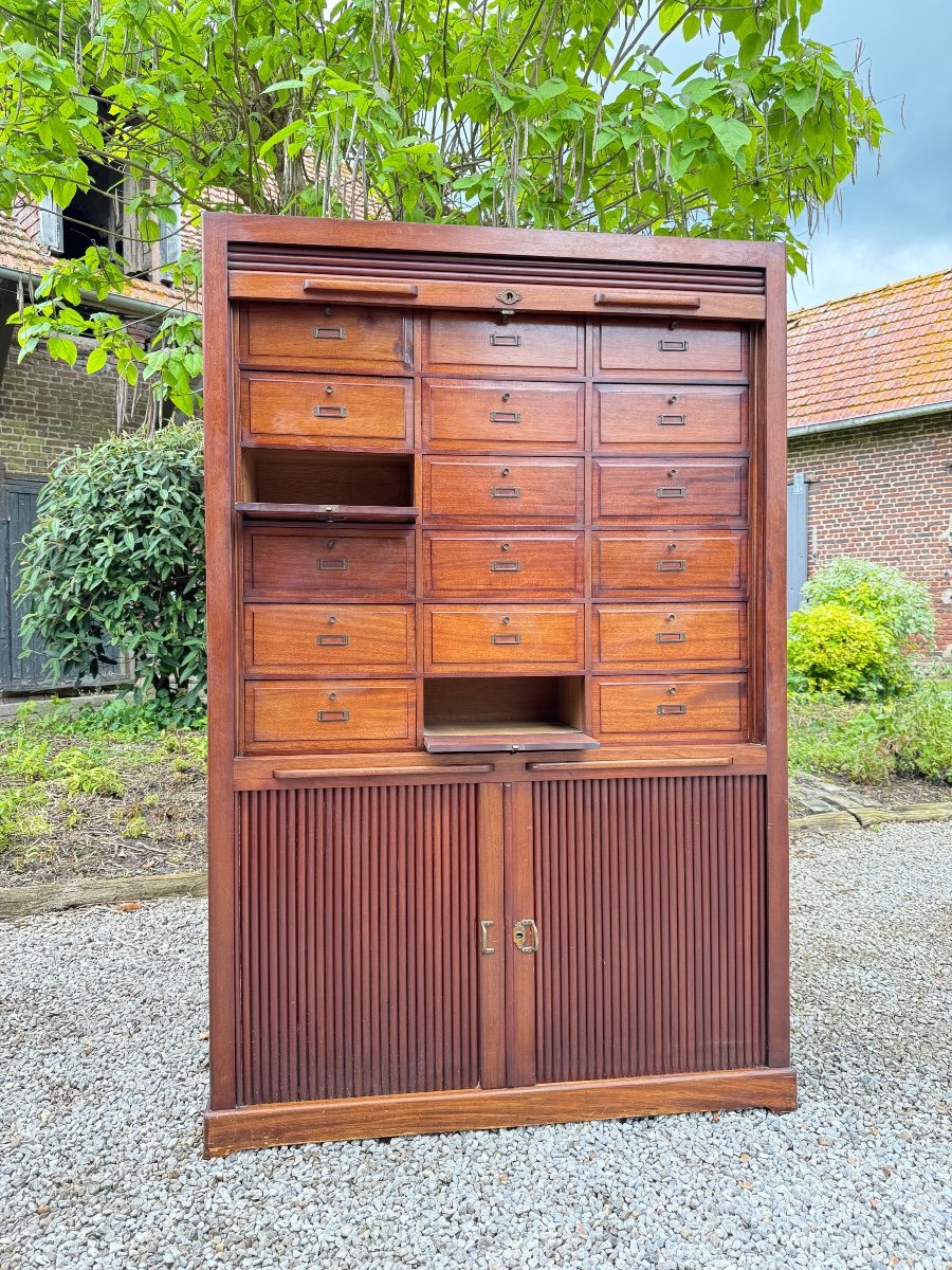 Meuble de métier  Dit De Notaire En Acajou D’époque XIX Eme -photo-3