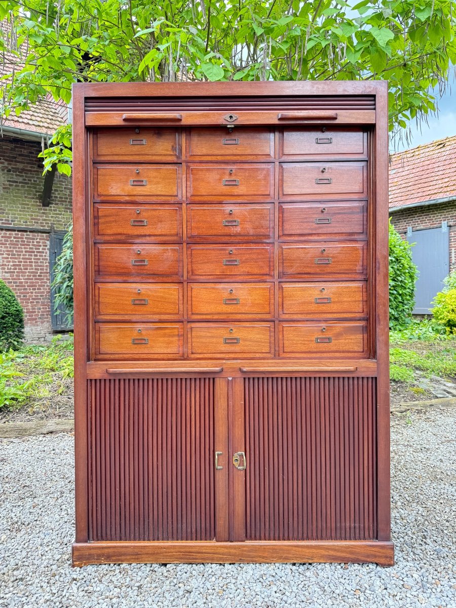 Meuble de métier  Dit De Notaire En Acajou D’époque XIX Eme 
