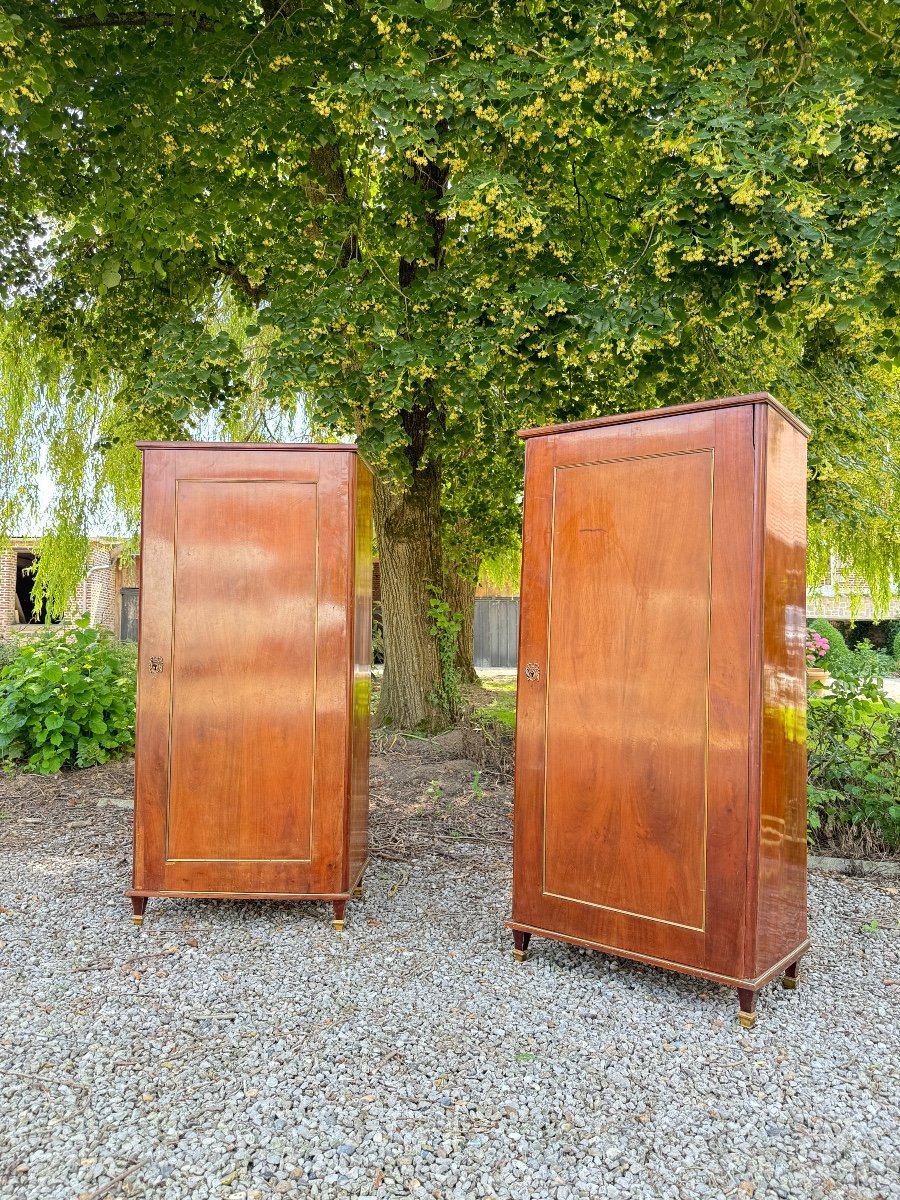 Pair Of Furniture In Solid Mahogany Louis XVI XVIII Eme Century -photo-2