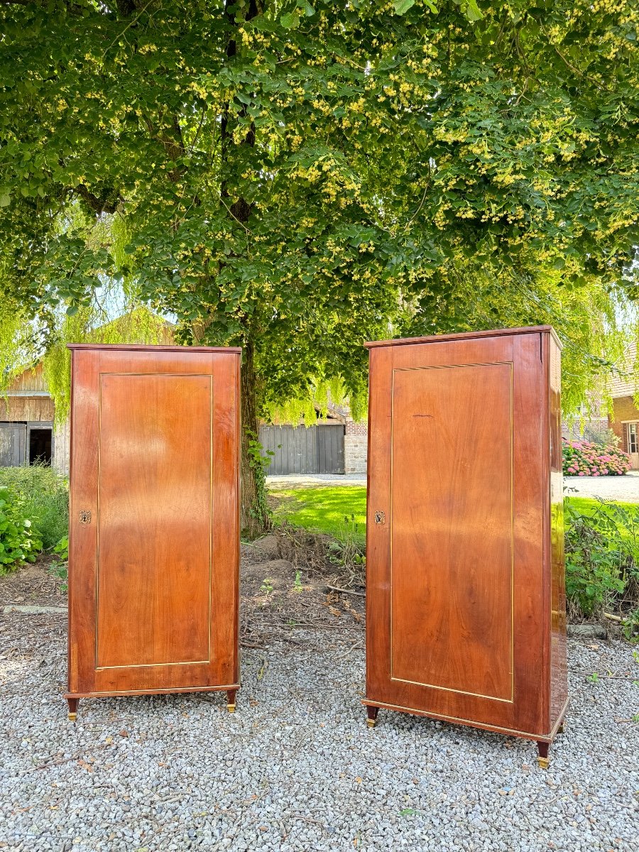 Pair Of Furniture In Solid Mahogany Louis XVI XVIII Eme Century -photo-4