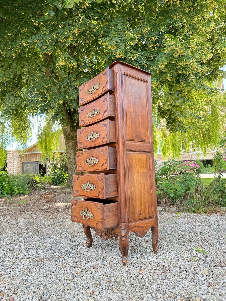 Chiffonier In Walnut Regency Style 19th Century -photo-4