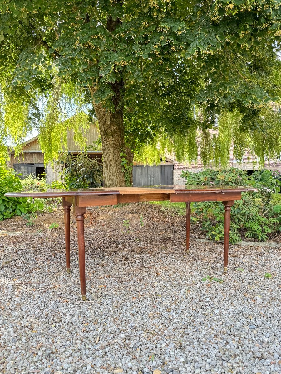 Table De Salle à Manger En Acajou D’époque Directoire XVIII Eme Siècle -photo-2