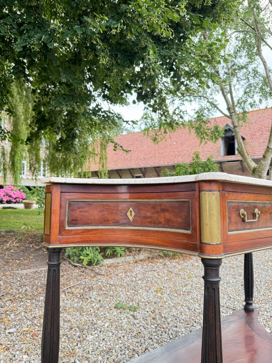 Mahogany Console From Louis XVI XVIII Eme Century -photo-3