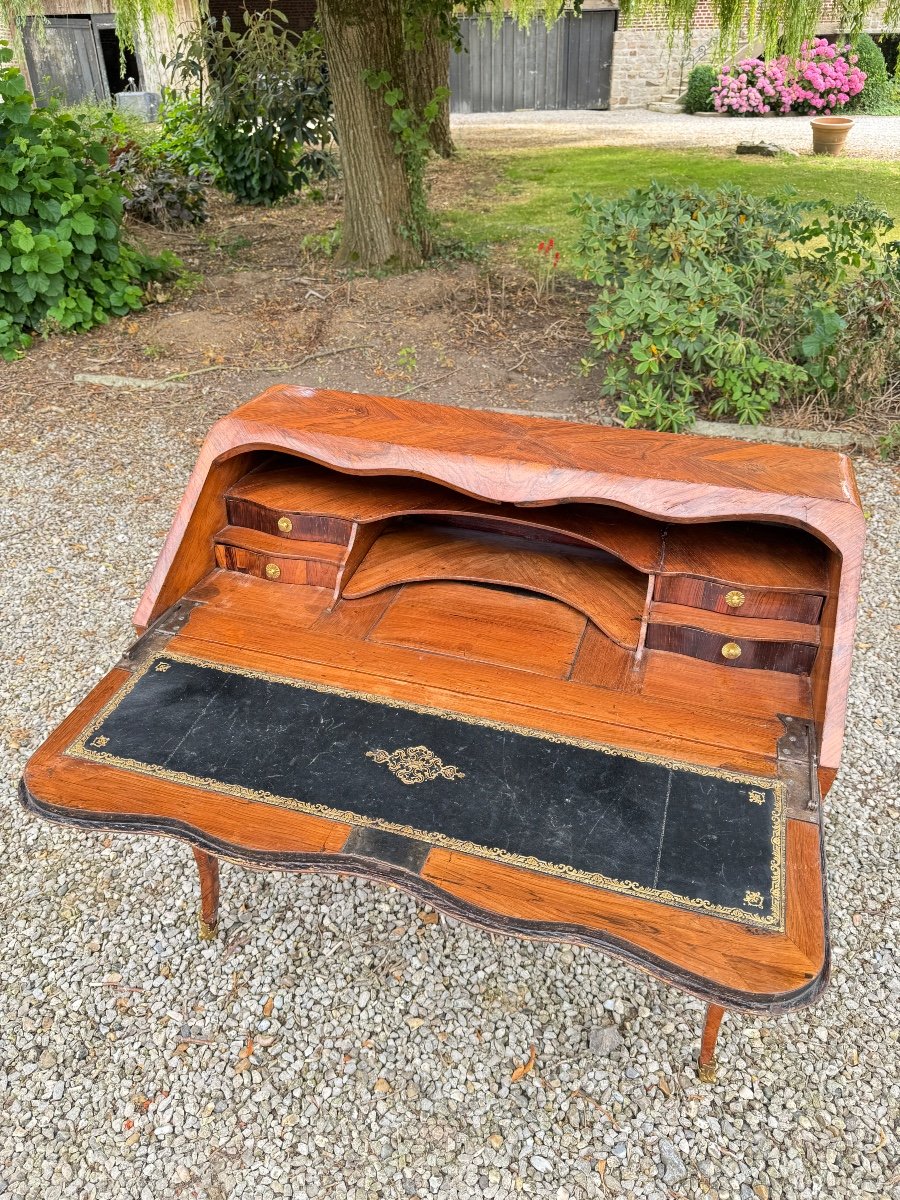  Louis XV Period Marquetry Sloping Desk, Stamped Criaed-photo-3