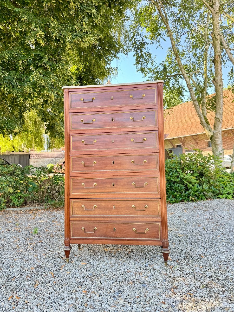 Weekly Mahogany Louis XVI XVIII Eme Century -photo-2