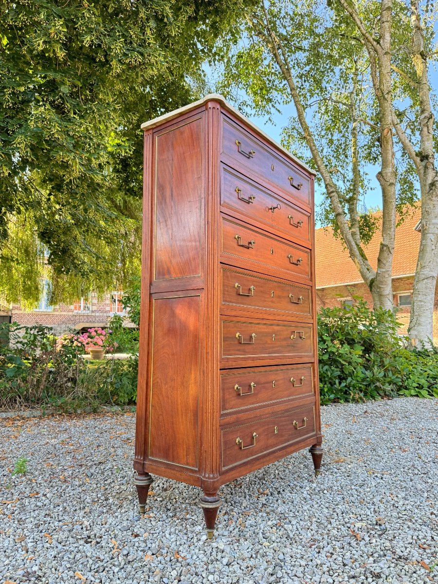Weekly Mahogany Louis XVI XVIII Eme Century -photo-3