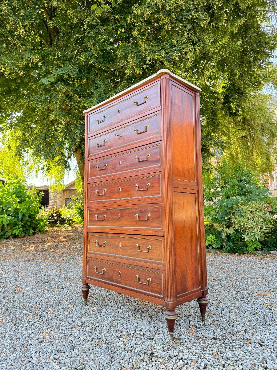 Weekly Mahogany Louis XVI XVIII Eme Century 