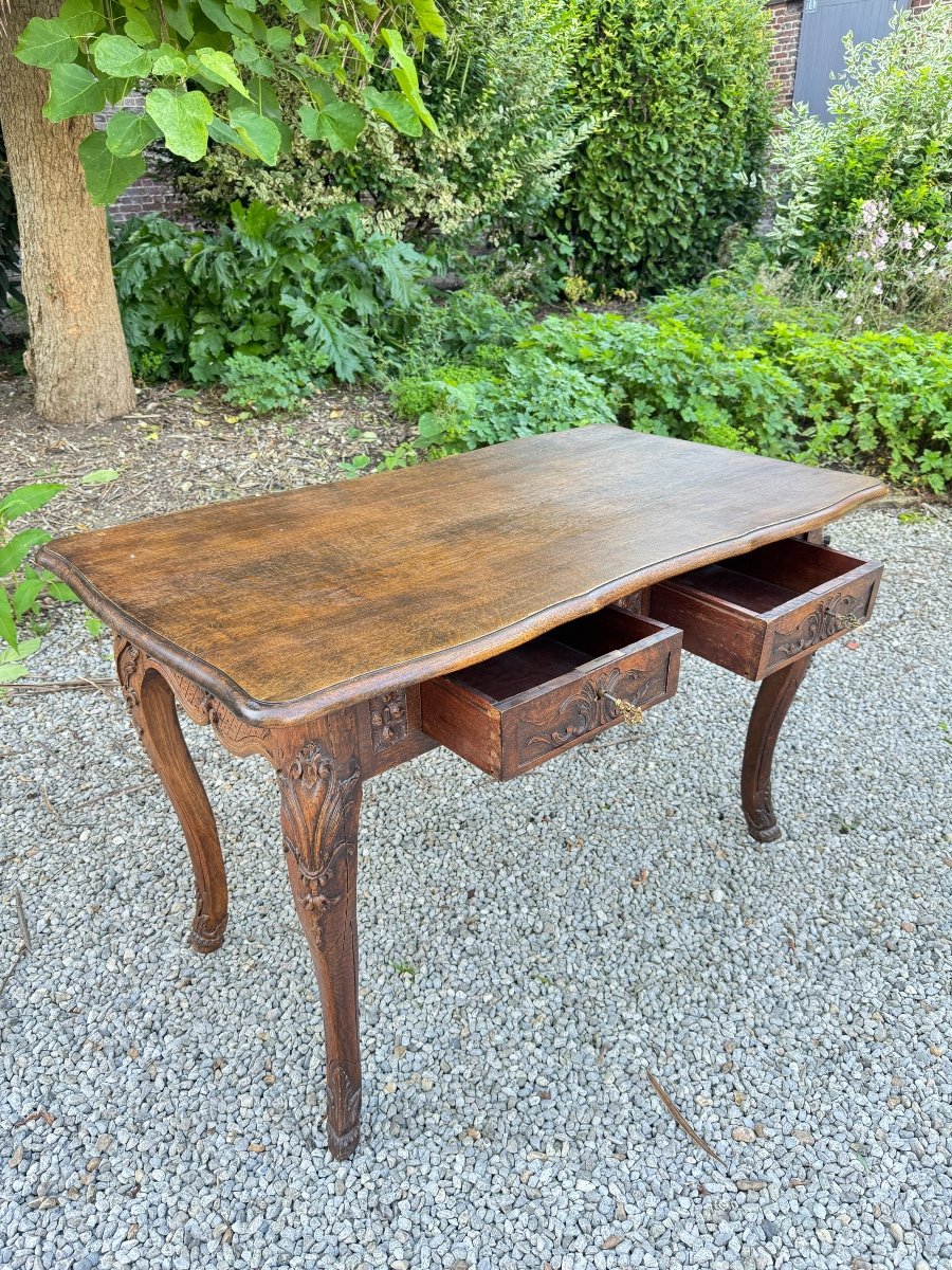 19th Century Regency Style Oak Desk -photo-1