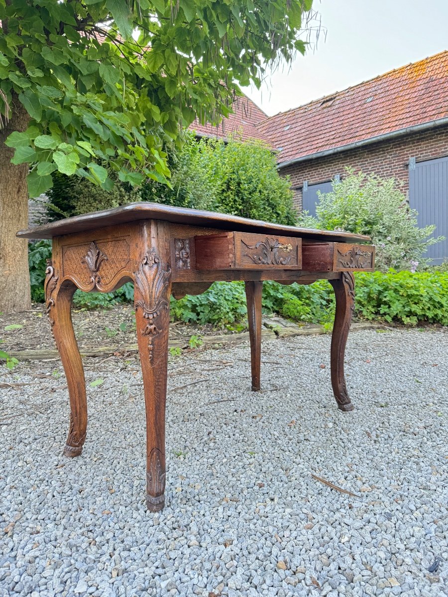 19th Century Regency Style Oak Desk -photo-2