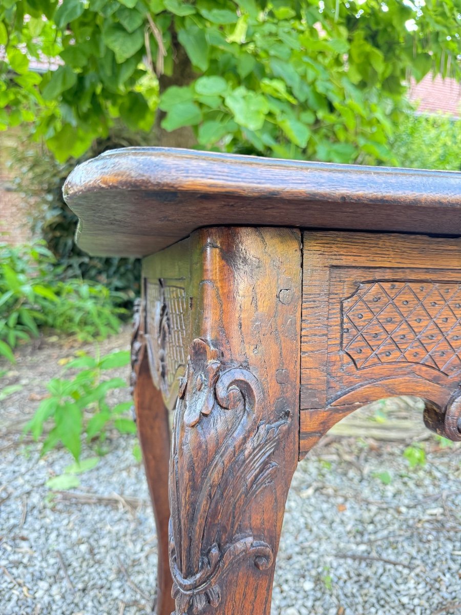 19th Century Regency Style Oak Desk -photo-6