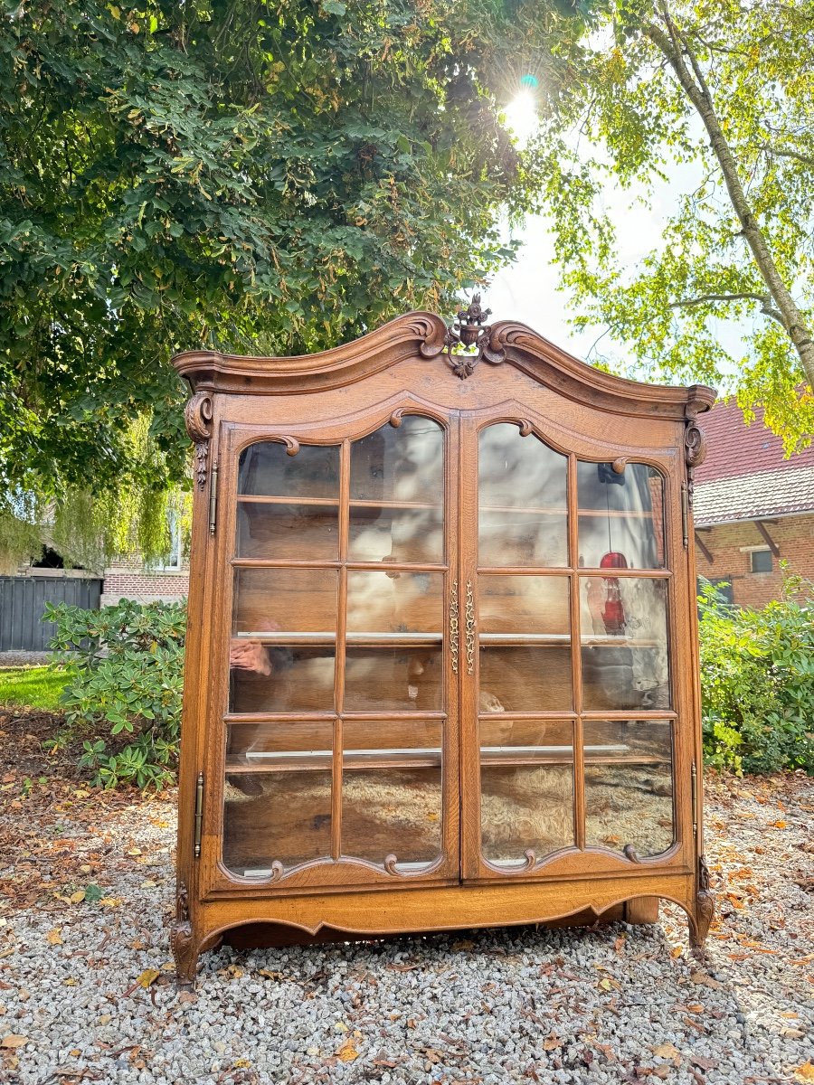 Vitrine En Chêne D’époque Louis XV XVIII Eme Siècle -photo-2