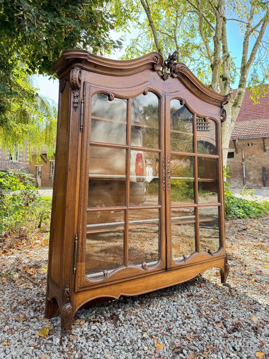 Vitrine En Chêne D’époque Louis XV XVIII Eme Siècle -photo-3