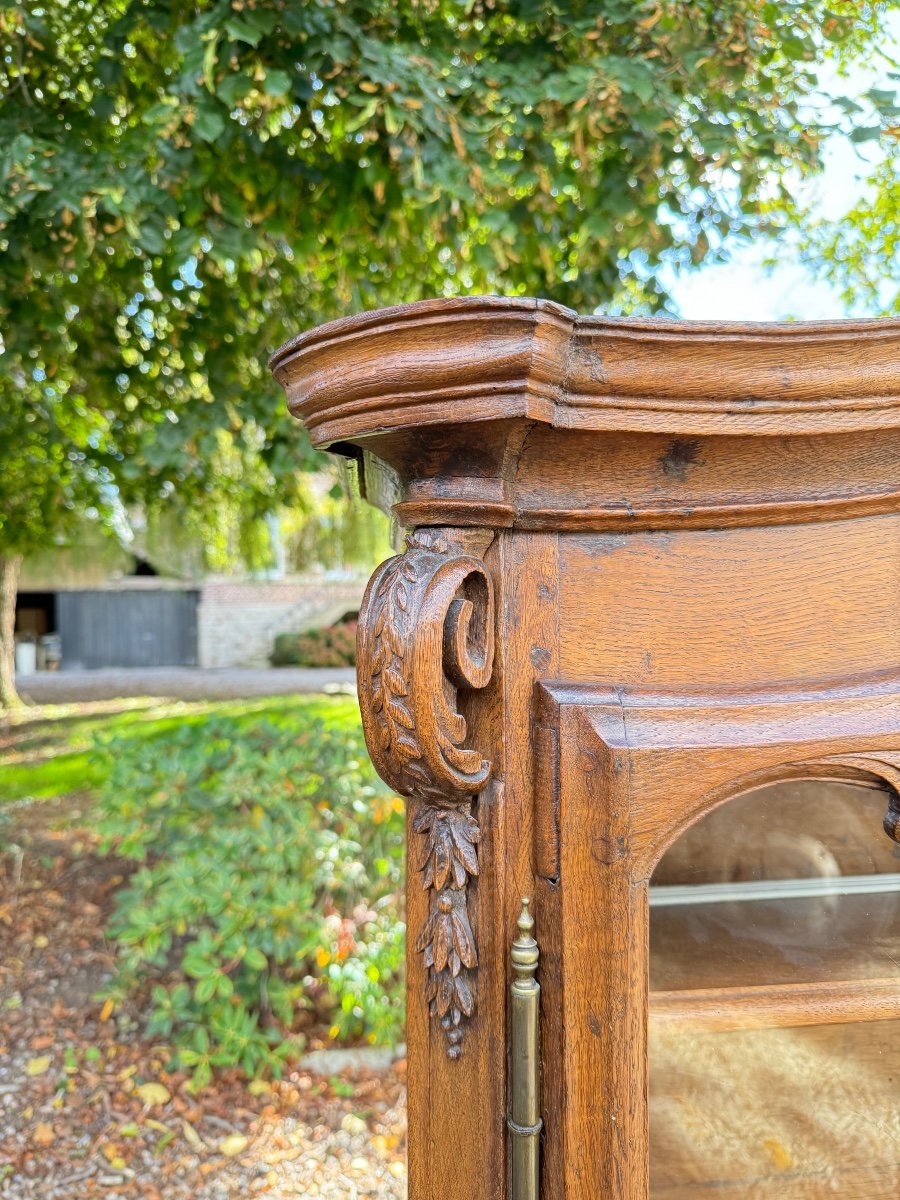 Vitrine En Chêne D’époque Louis XV XVIII Eme Siècle -photo-4