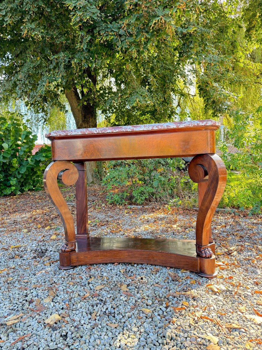 Console a crosses En Acajou De Style Empire XIX Eme Siècle -photo-1