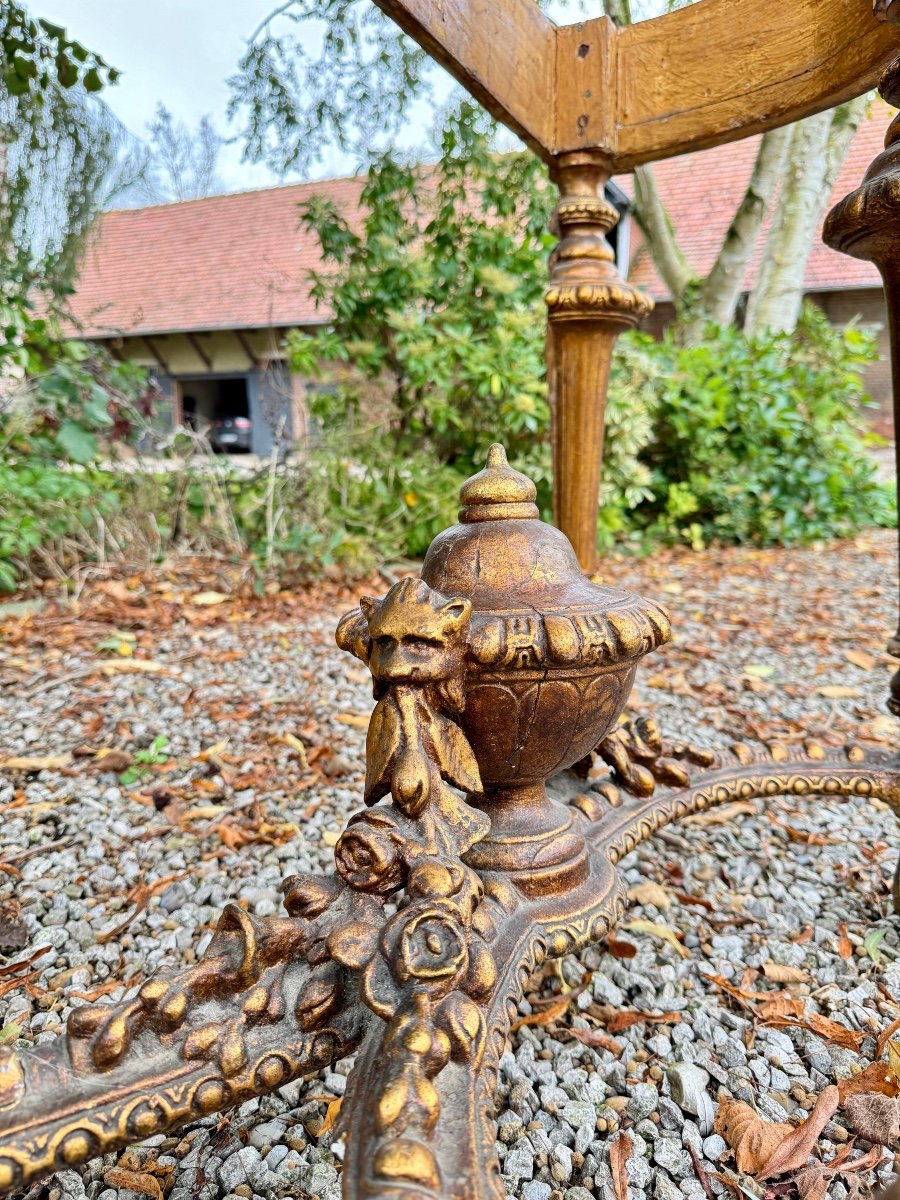 Console En Bois Doré D’époque Napoléon III XIX Eme Siècle -photo-8