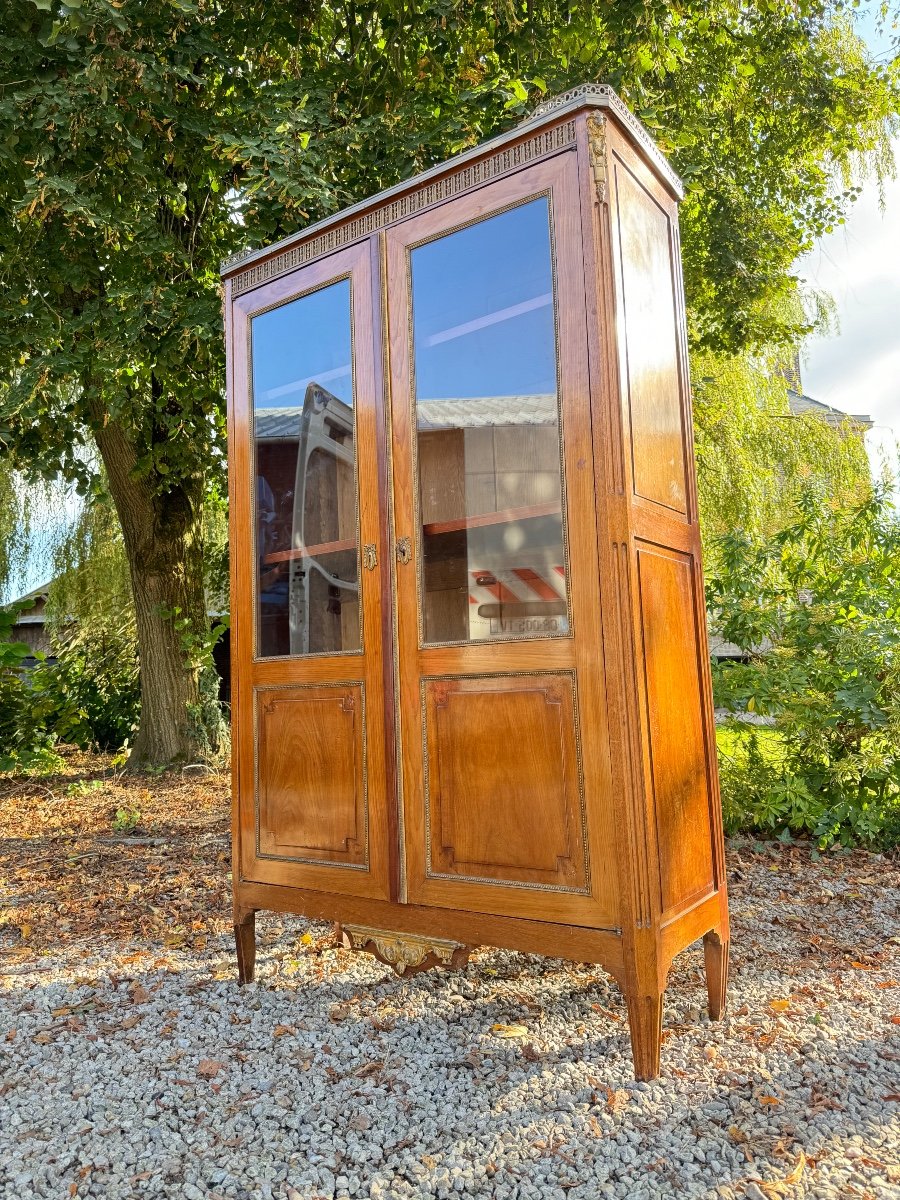 Bibliothèque, Vitrine En Acajou D’époque Louis XVI XVIII Eme Siècle -photo-4