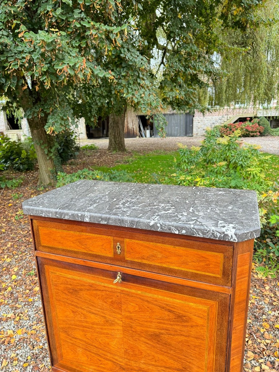 Maison Soubrier In Paris Louis XVI Style Marquetry Secretary -photo-1
