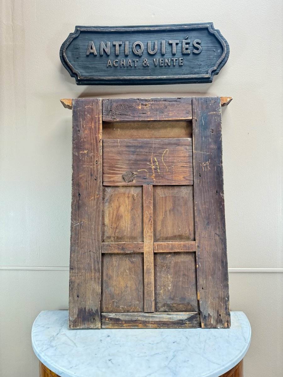 Painted And Gilded Wooden Trumeau From The Directoire Period, 18th Century -photo-4