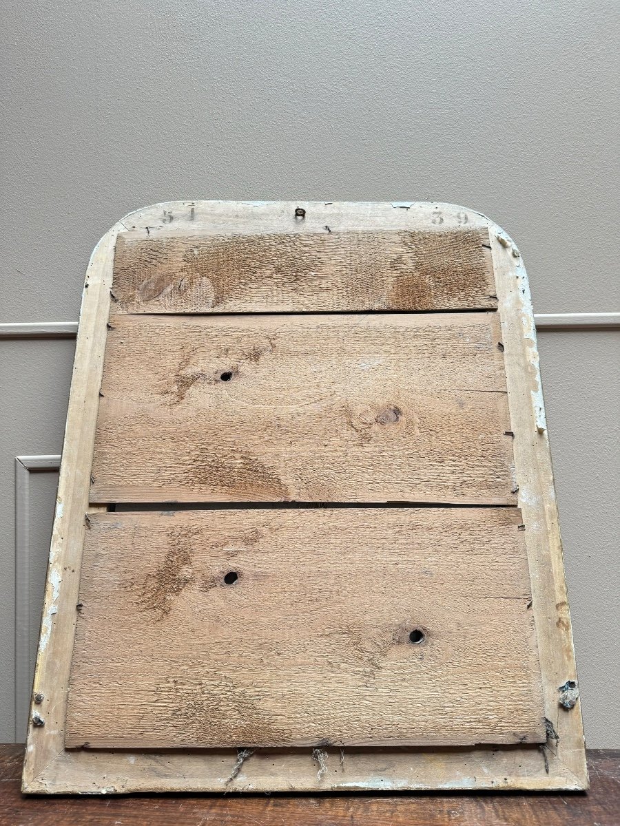 Miroir En Bois Doré D’époque Louis Philippe XIX Eme Siècle -photo-1