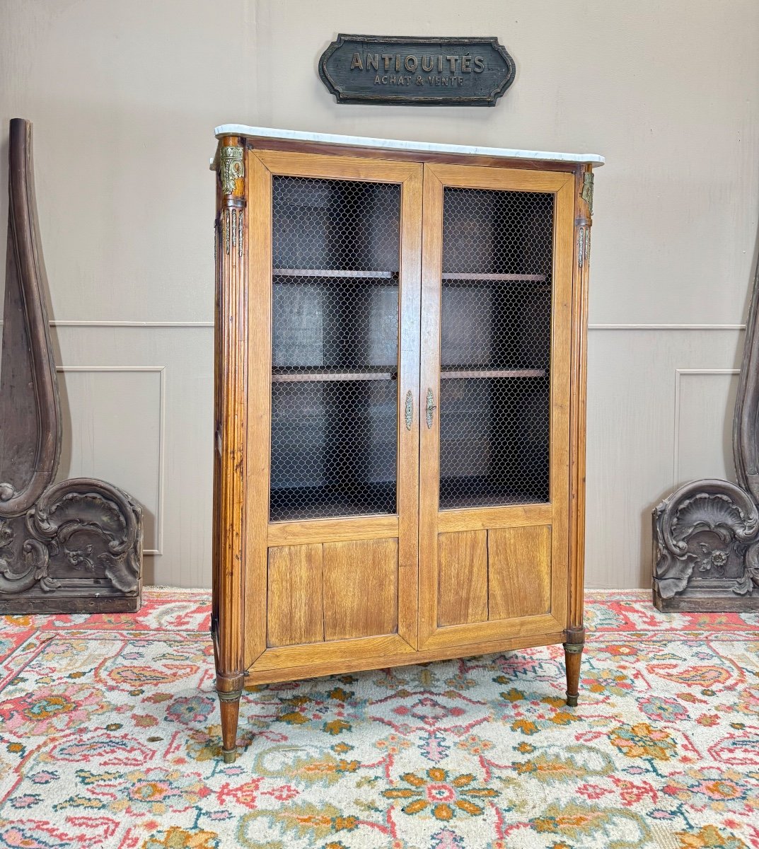 Mahogany Bookcase From Louis XVI XVIII Eme Century