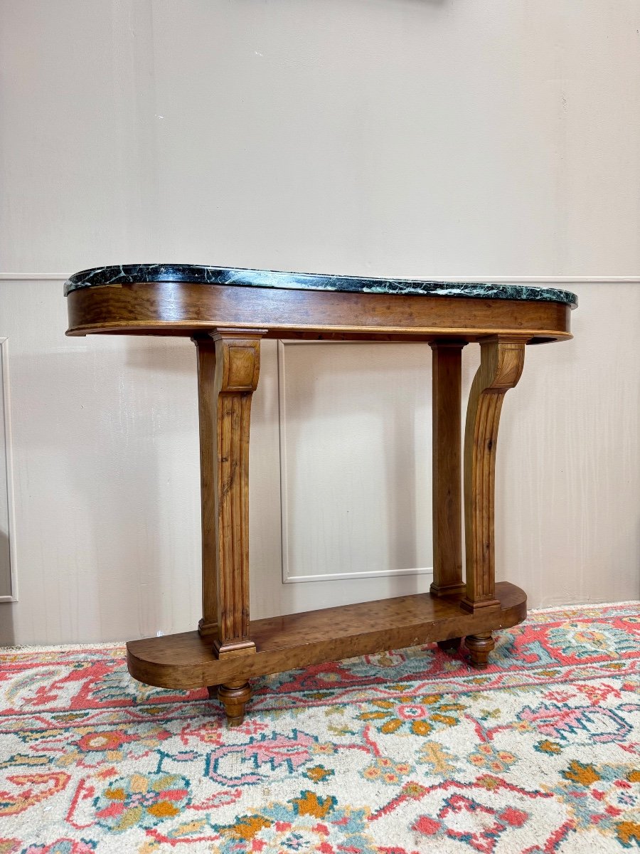 Console En Acajou Moucheté De Style Louis XVI-photo-2