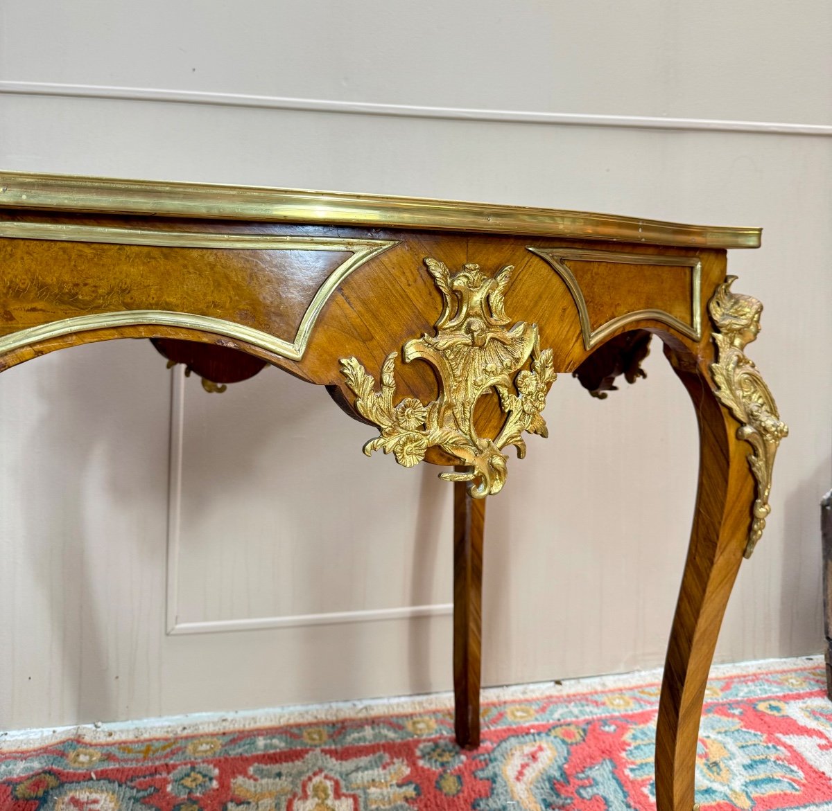 Table De Milieu En Marqueterie De Style Louis XV-photo-4