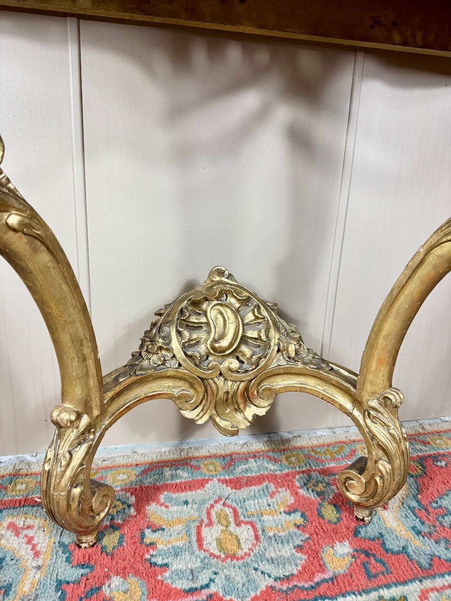 Louis XV Style Giltwood Console, 19th Century -photo-3