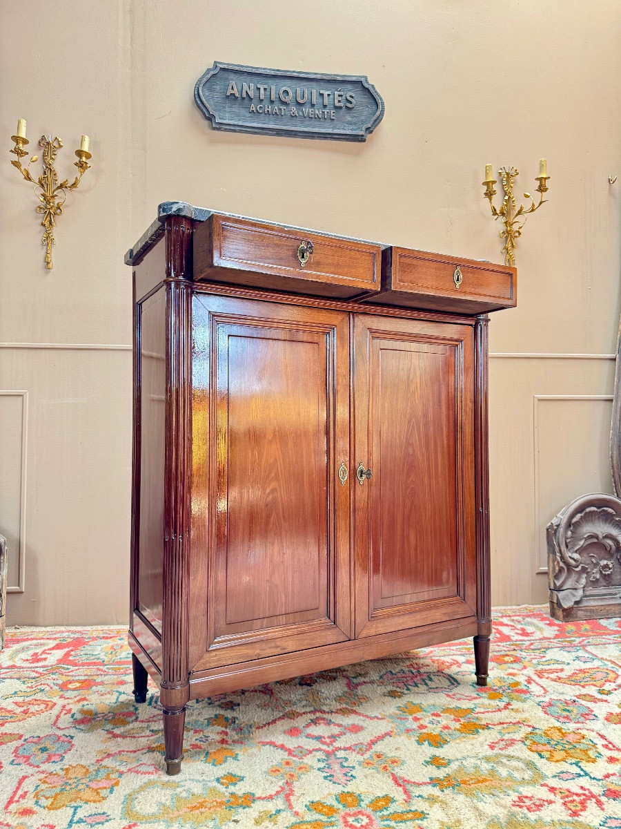 Louis XVI Mahogany Sideboard, 18th Century -photo-3