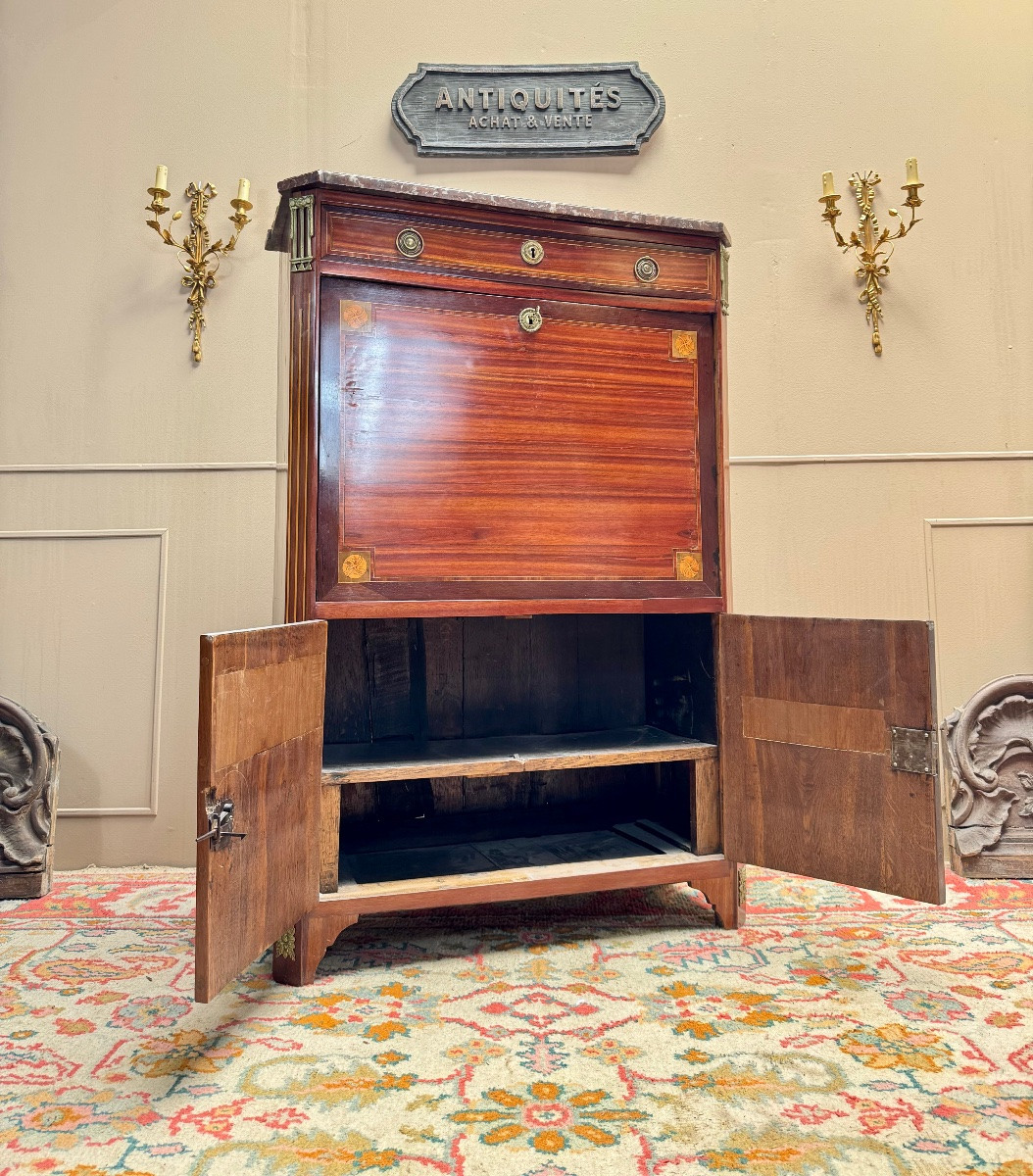 Fidelys Schey Louis XVI Period Marquetry Secretary, 18th Century -photo-5