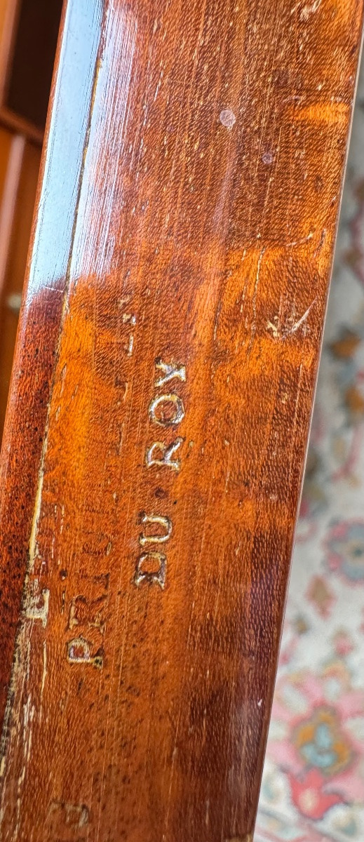 Lebrund Jean-Baptiste Secrétaire en acajou d’époque Louis XVI estampillé XVIII eme siècle -photo-7