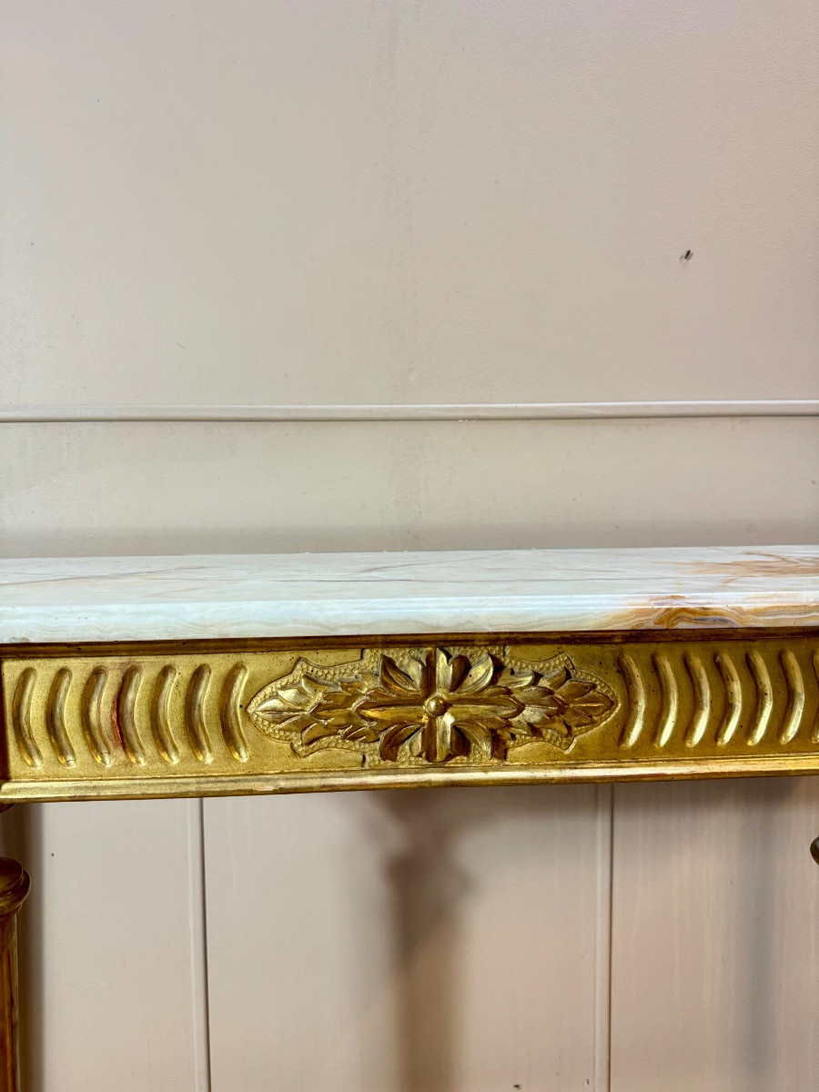 Console en bois doré de style Louis XVI -photo-4