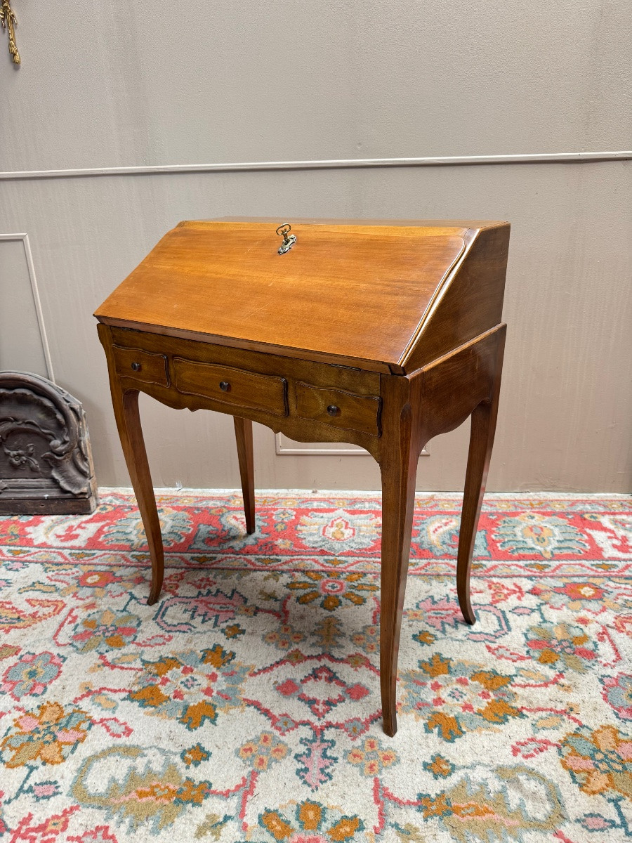 Bureau de pente en merisier de style Louis XV -photo-2