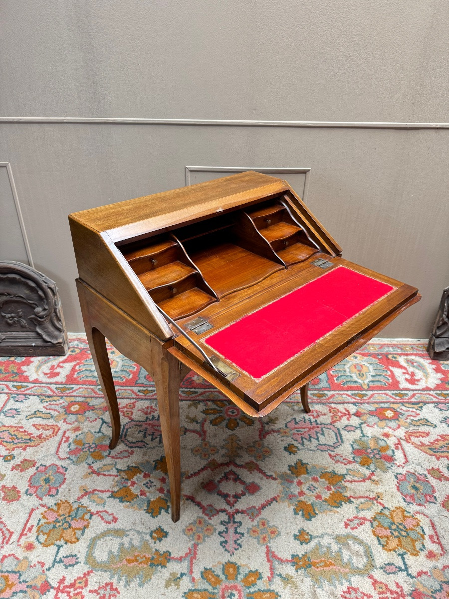 Bureau de pente en merisier de style Louis XV -photo-2
