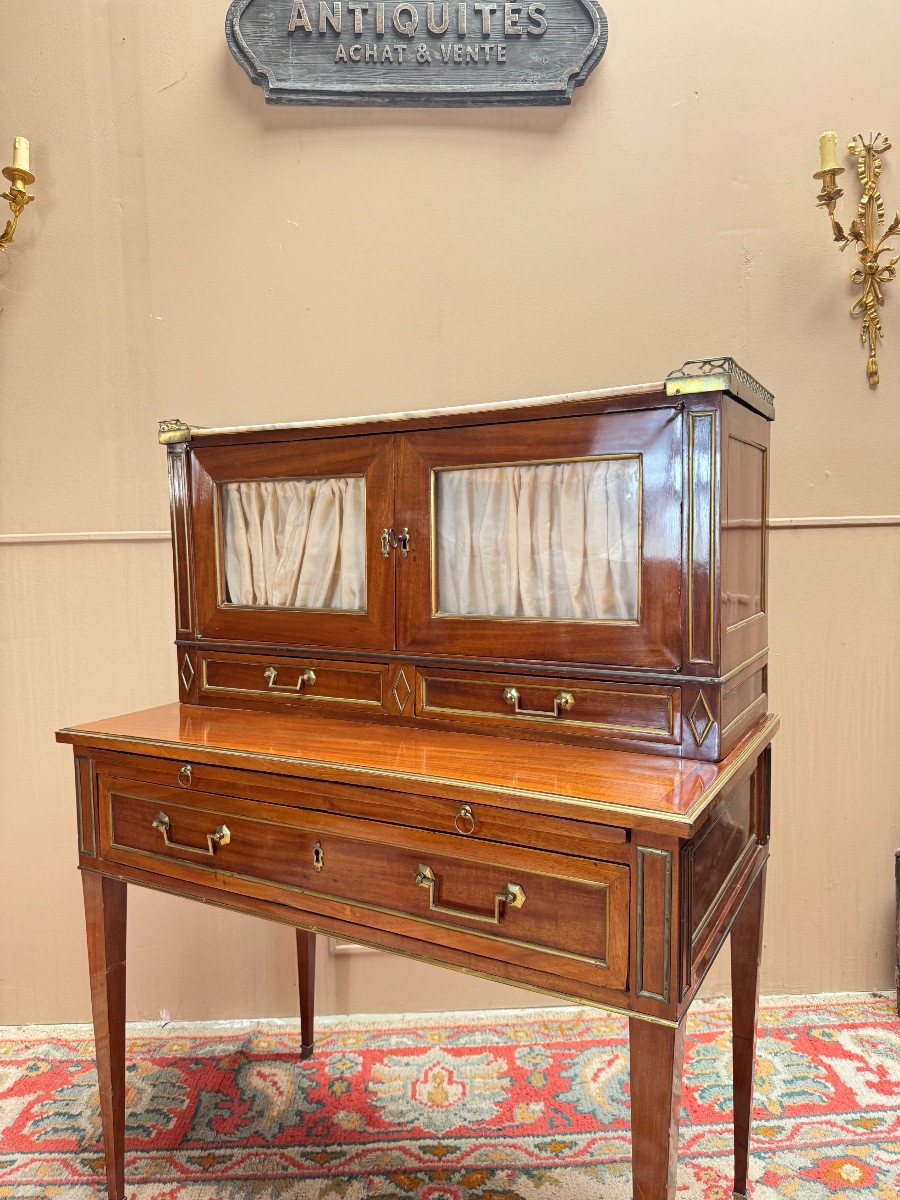 Mahogany Bonheur Du Jour From The 18th Century Directoire Period -photo-1