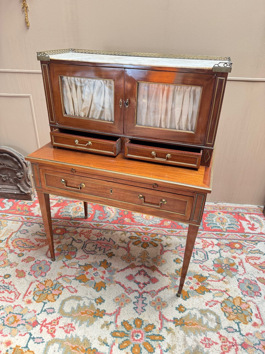 Mahogany Bonheur Du Jour From The 18th Century Directoire Period -photo-3