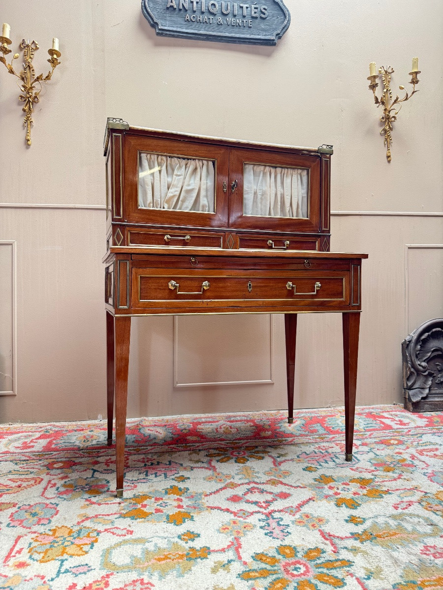 Mahogany Bonheur Du Jour From The 18th Century Directoire Period -photo-5