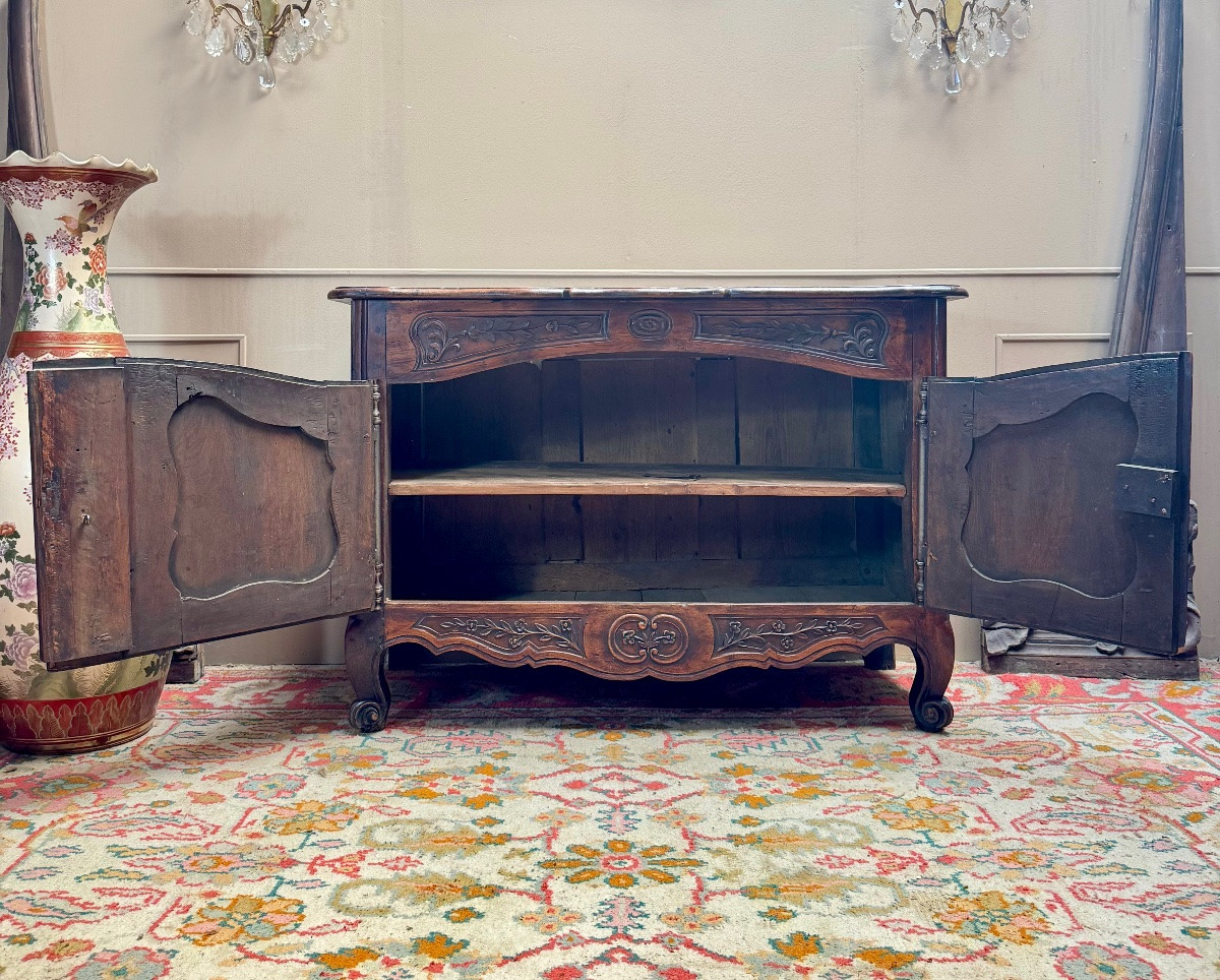 Buffet provençal en noyer d’époque Louis XV XVIII-photo-3