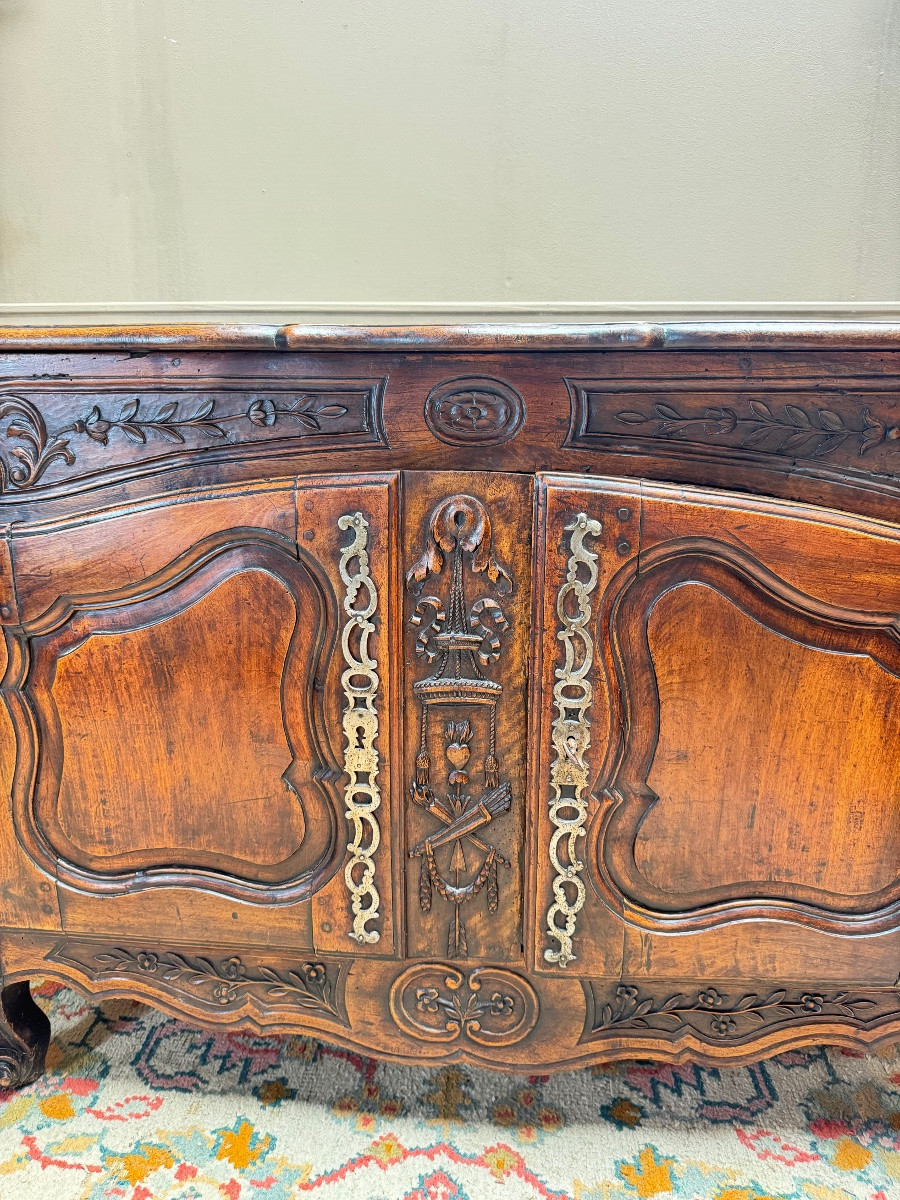 Buffet provençal en noyer d’époque Louis XV XVIII-photo-2