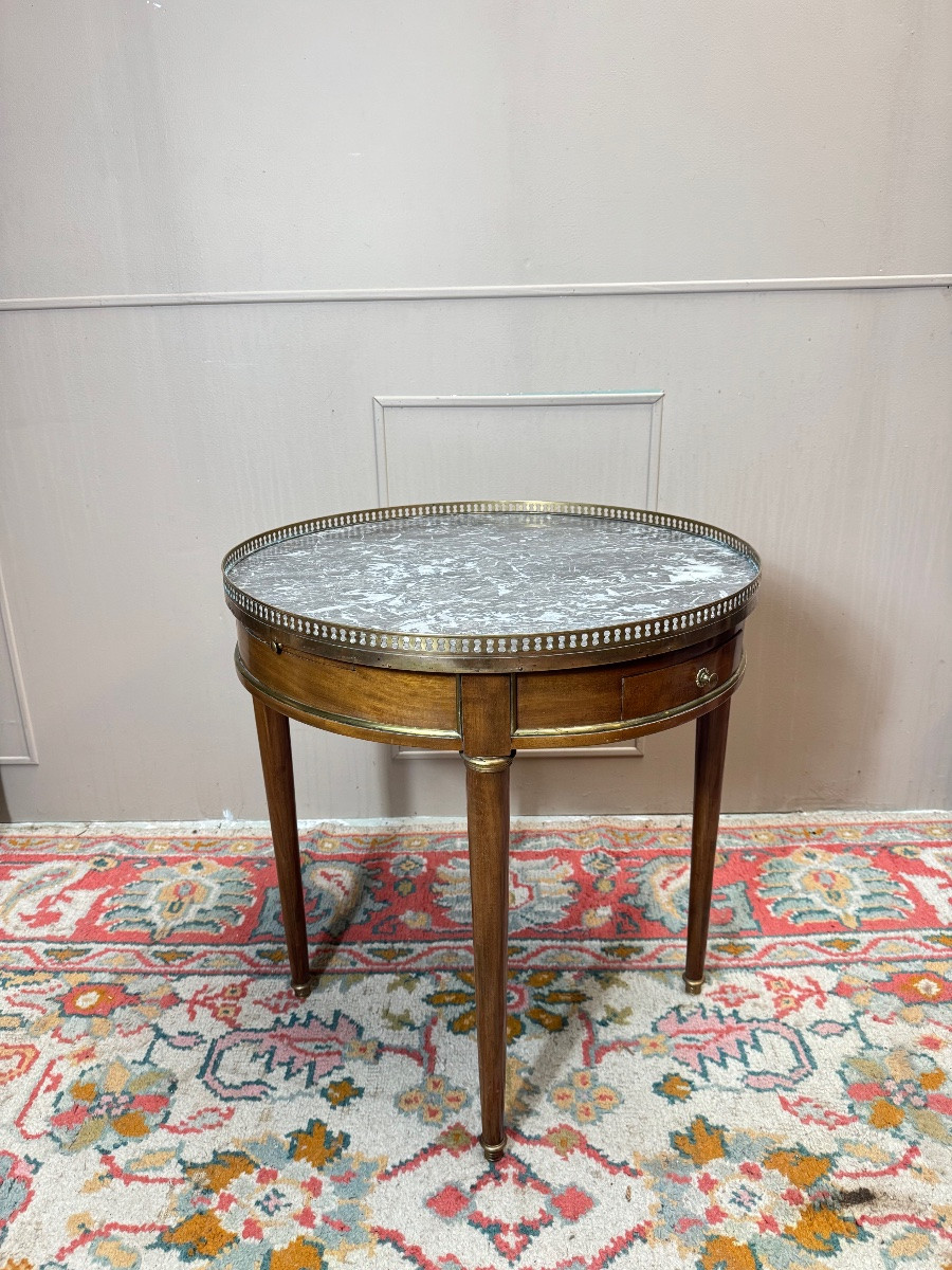 Table bouillotte en acajou d’époque Louis XVI XVIII eme siècle -photo-2