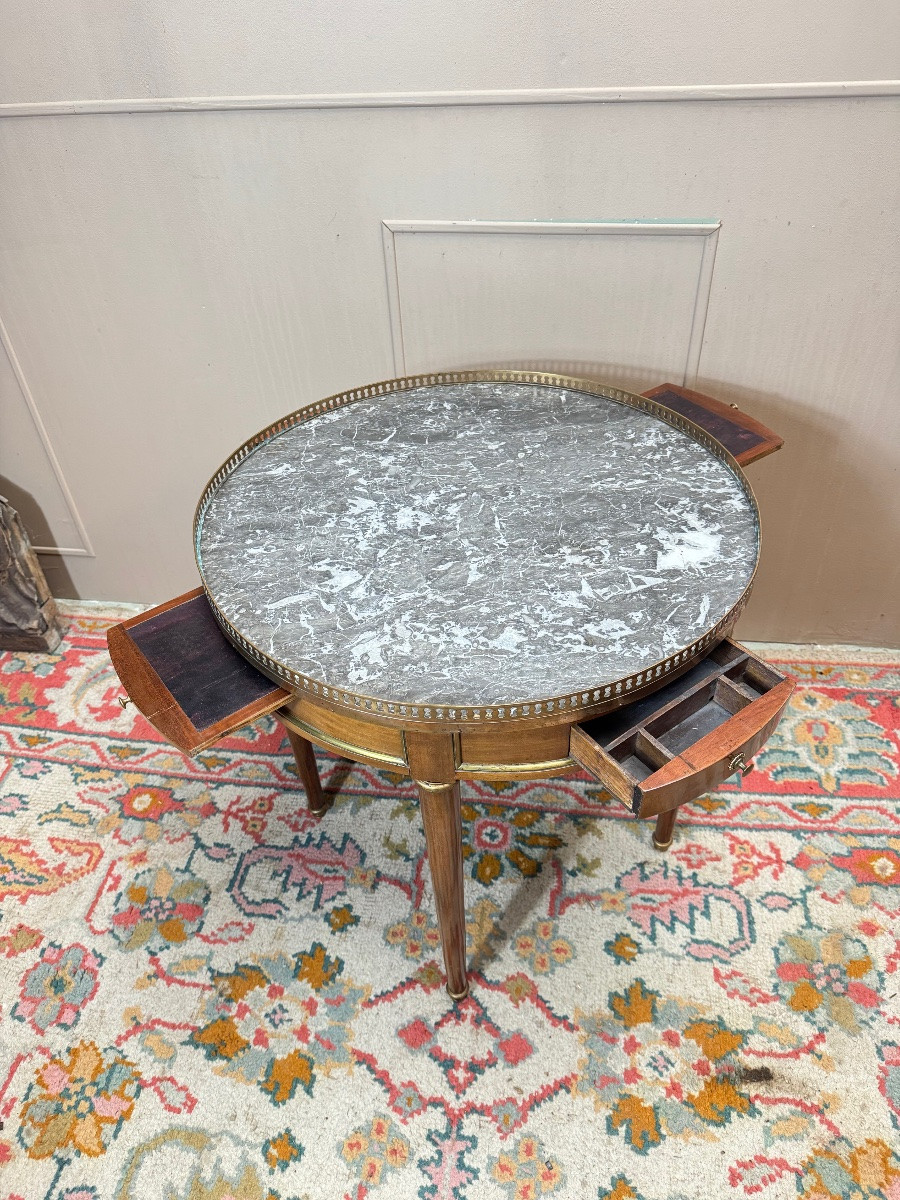 Table bouillotte en acajou d’époque Louis XVI XVIII eme siècle -photo-1