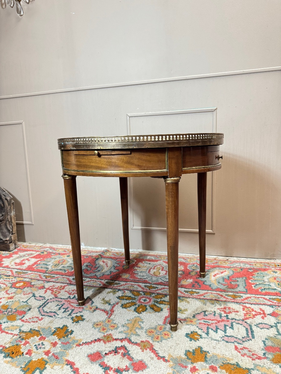 Table bouillotte en acajou d’époque Louis XVI XVIII eme siècle -photo-3
