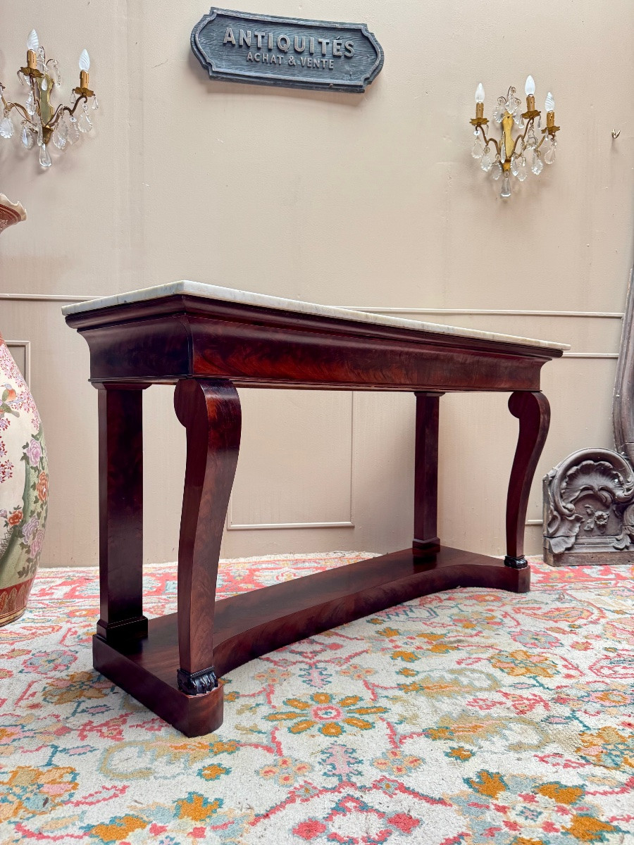 Console en acajou de style empire XIX eme siècle -photo-4