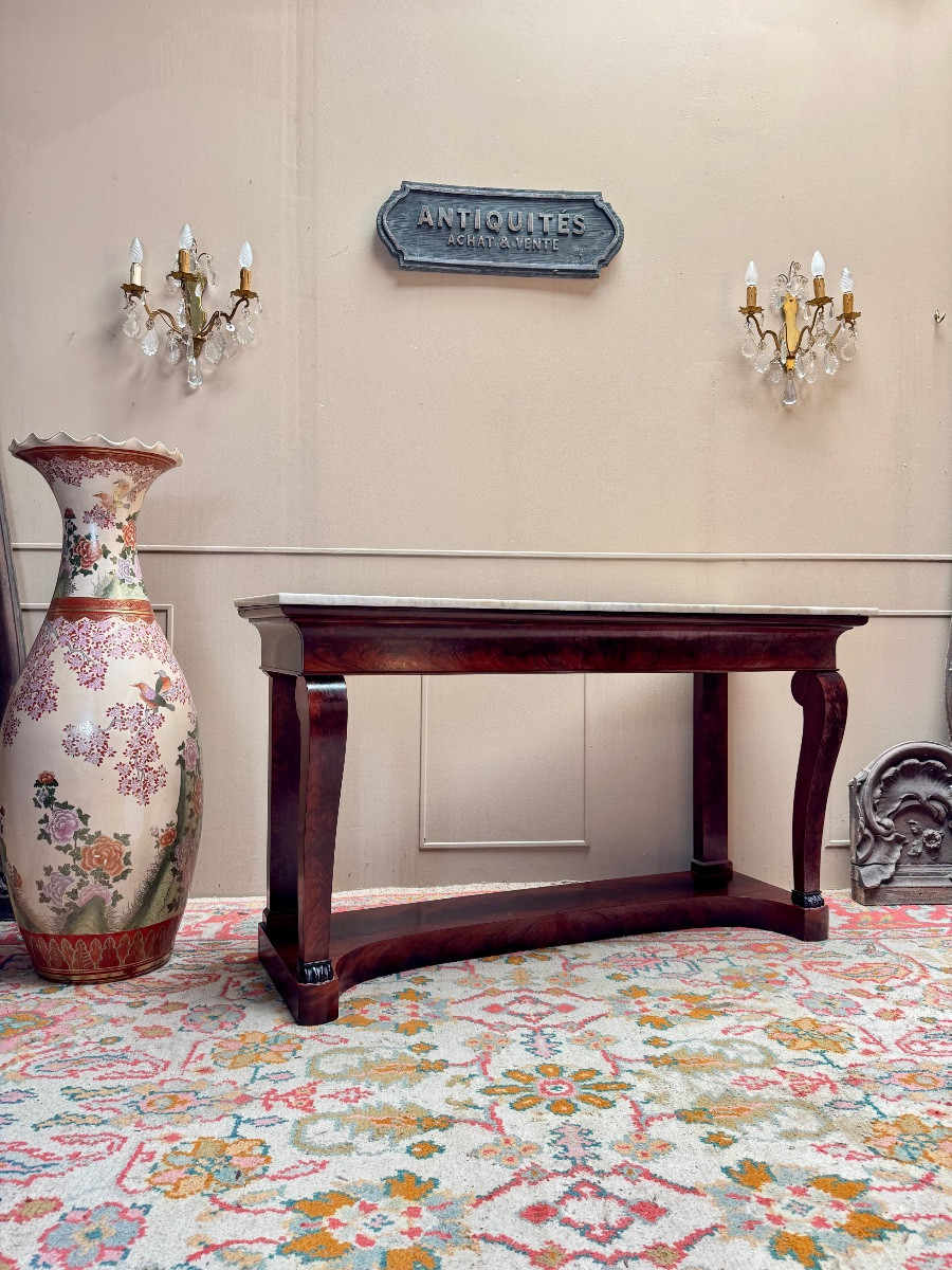 Console en acajou de style empire XIX eme siècle -photo-1