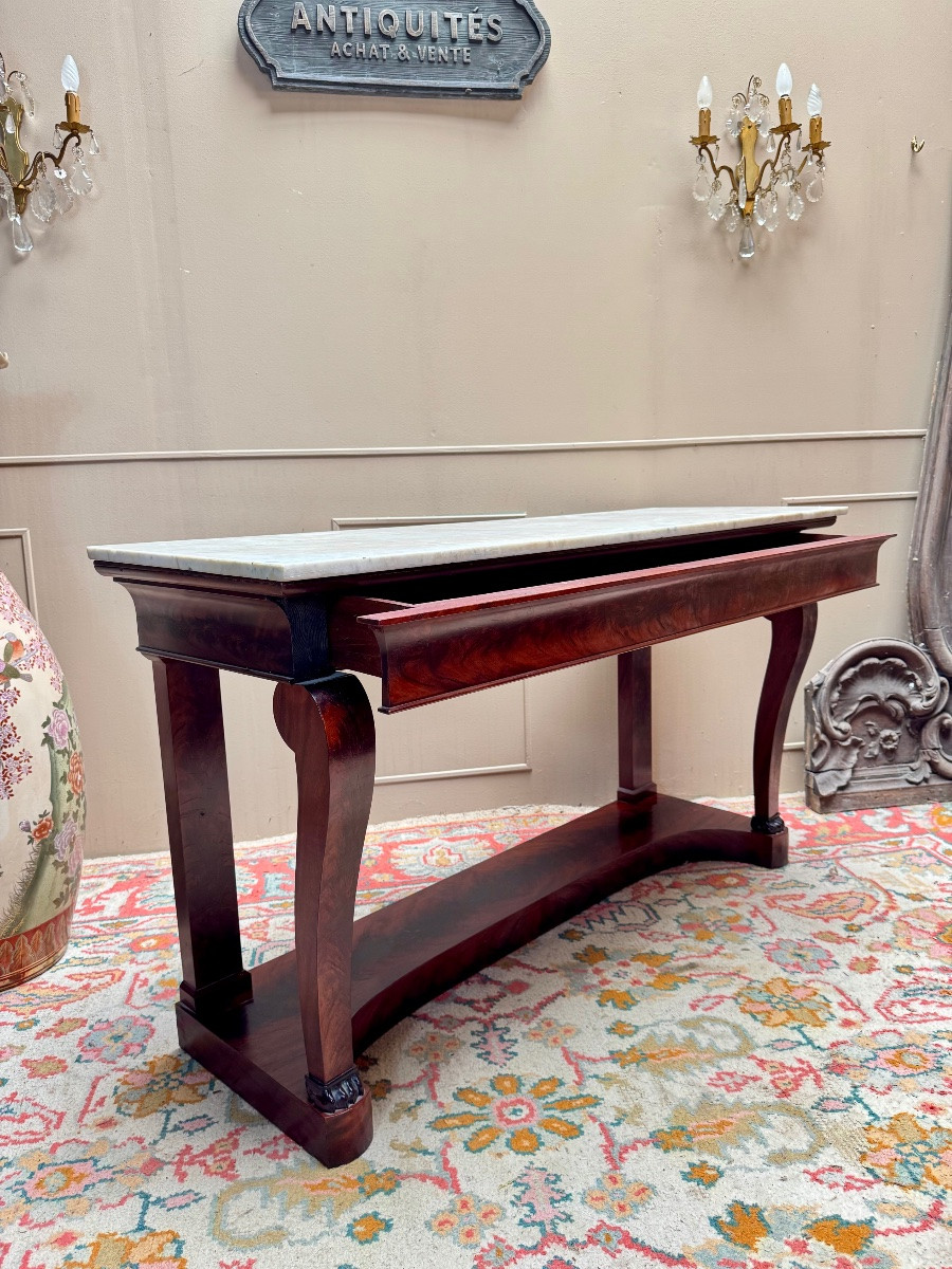 Console en acajou de style empire XIX eme siècle -photo-2